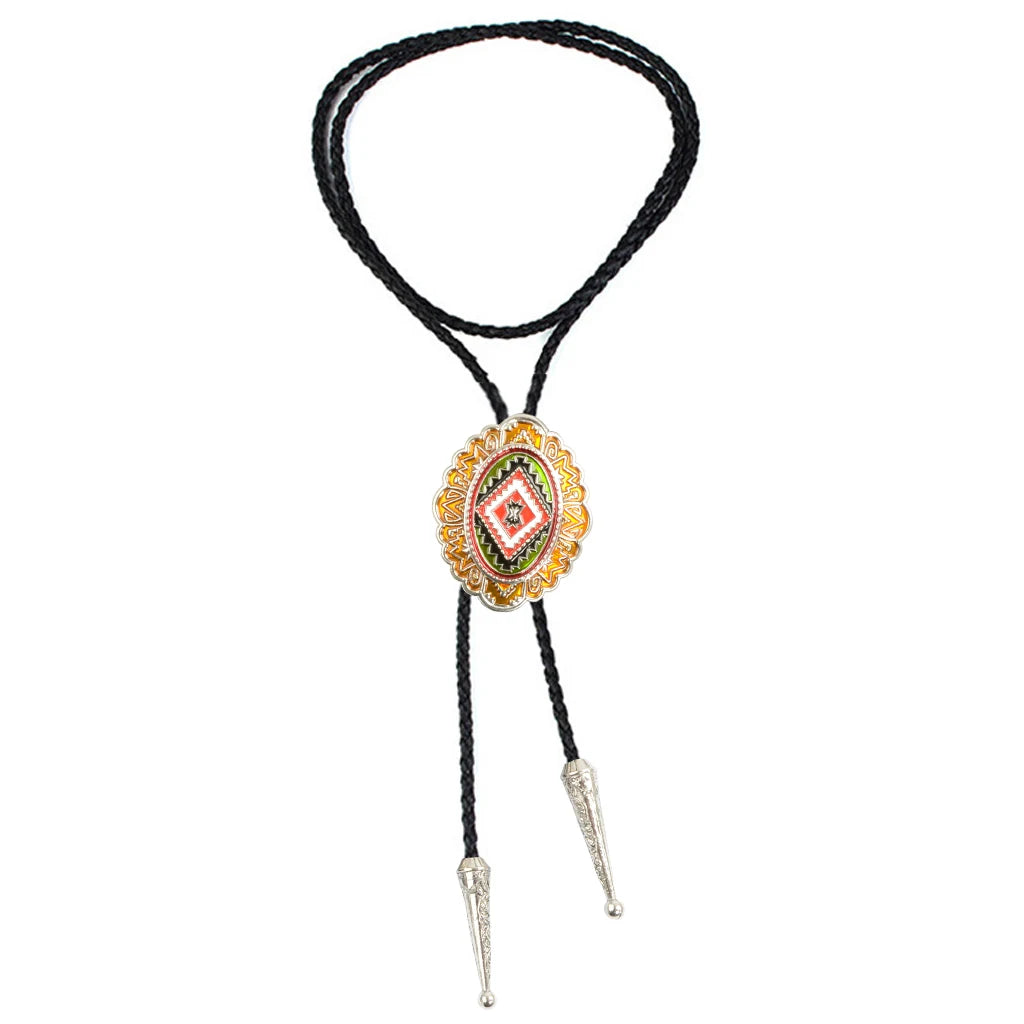 Hamocigia China Jewelry Silver Plating Custom Western Cowboy Necklace Bolo Ties Wholesale