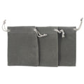 Hot Sale High Quality 7x9cm Grey Gray Drawstring Plush Bag for Jewelry Velvet Earphone Storage Bag with Logo Printing In-stock