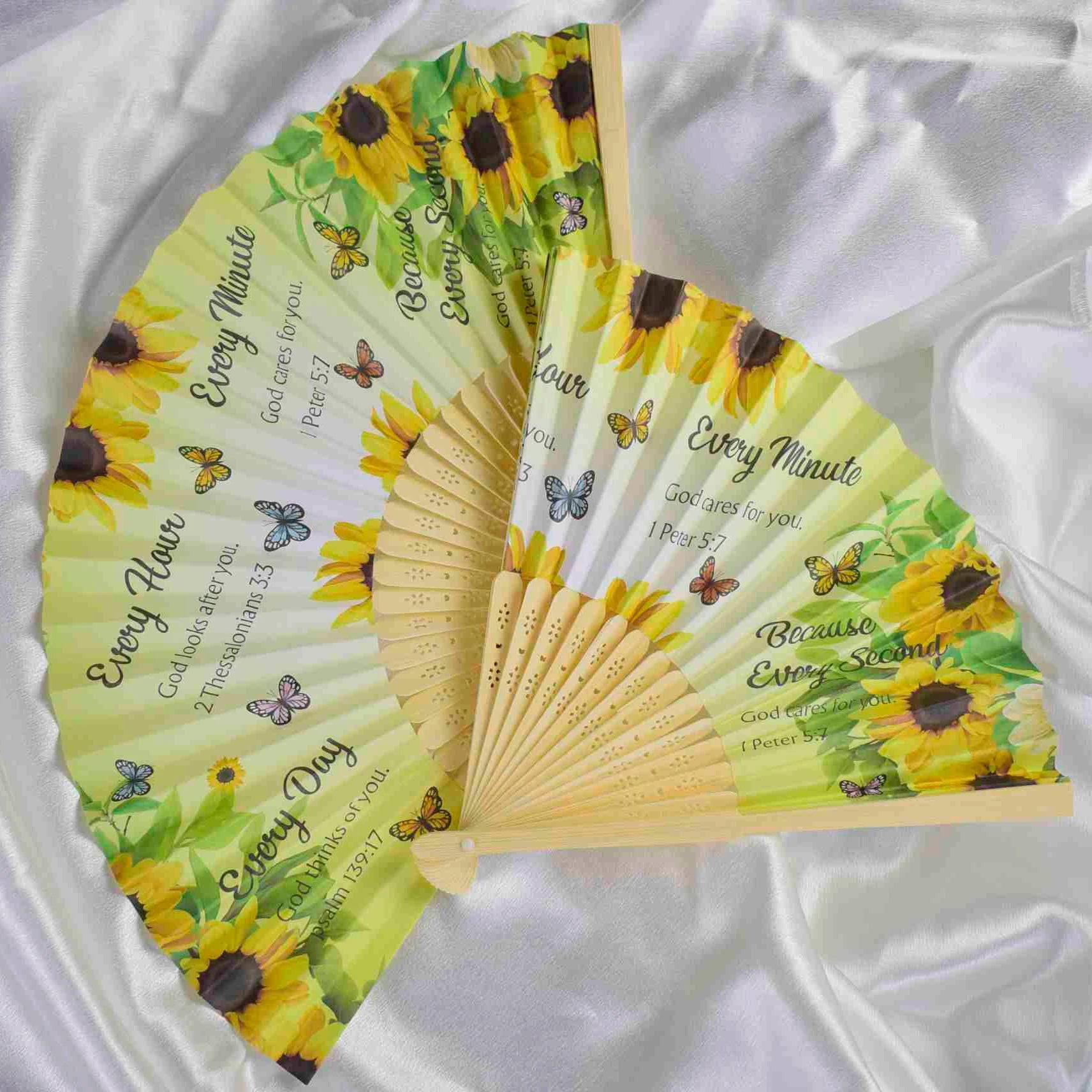 [Send in Seconds] Personalized Hand Fan Crafts Bamboo Folding Fans for Wedding Decoration