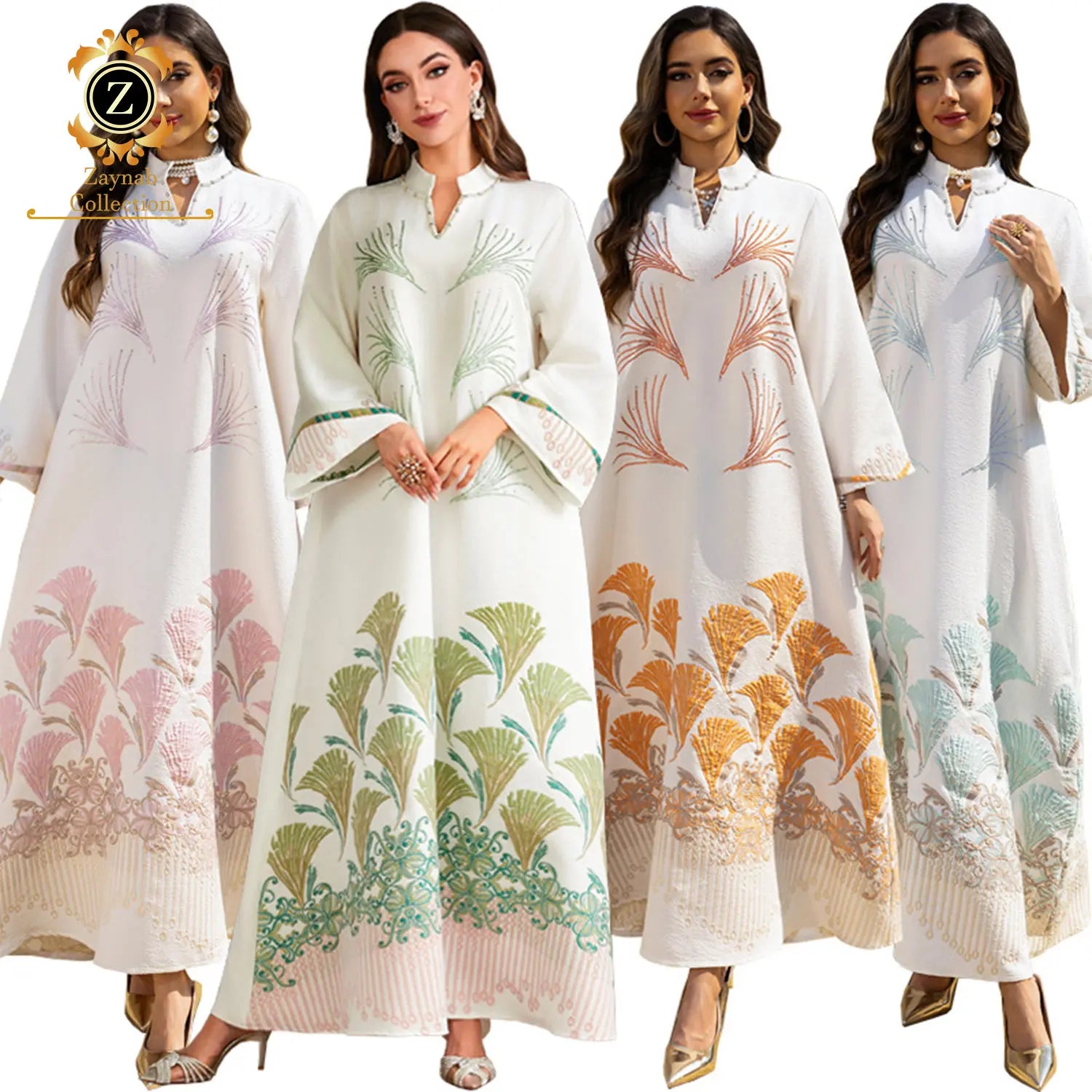 Zaynab Abaya Party Jalabiya Dubai Designs Arabic Wholesale Islam Clothing Muslim Luxury Abaya Women Muslim Dress Jalabiya Abaya