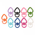 Mixed Color Love Heart Shape Metal Lobster Clasp Alloy Hooks Key Chain for Jewelry Making DIY Charms Bracelets Accessories