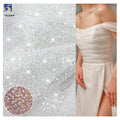 Cheapest Price Bead Pearl Lace Sequin Fabric Shiny Glitter Sequins Embroidery 3D Beaded Tulle Lace Fabric