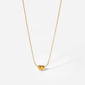 New Arrival 18K PVD Gold Plated Heart Pendant Choker Jewelry Party Stainless Steel Simple Smooth Heart Necklace for Girls