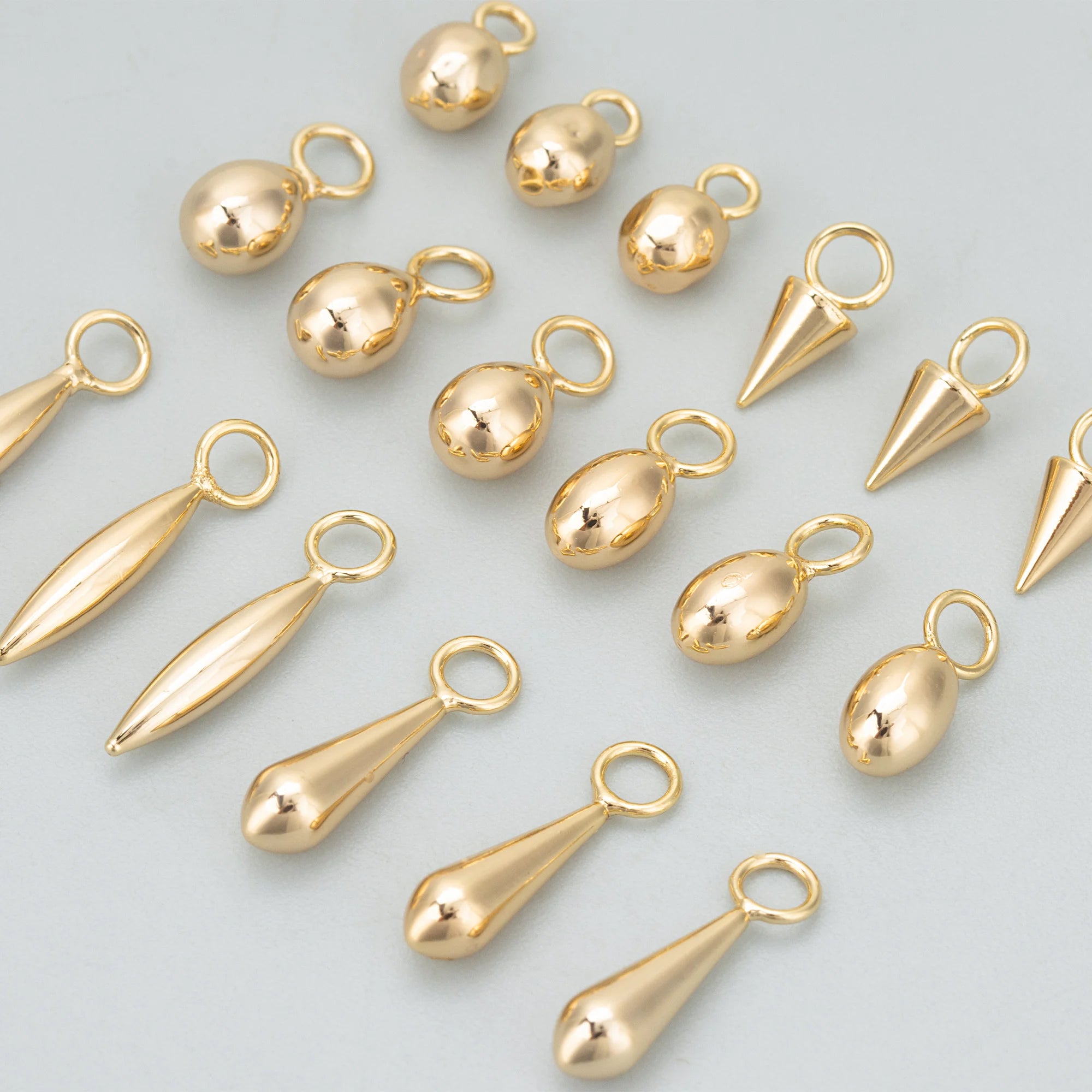 MG25 10pcs/lot 18k Gold Rhodium Plated Nickel Free Copper Jewelry Fashion Pendants & Charms for DIY Necklace Making