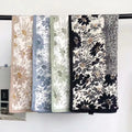 Luxury Ladies 90*90cm Spring and Summer Square Scarf Shawl Flower Printing Digital Design Luxury Style