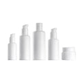 Opal Glass Cosmetic Bottle 15 ml 40 ml 100 ml 120 ml 200 ml White Glass Bottle and 50 Gram Glass Jar With Lid for Skin Care