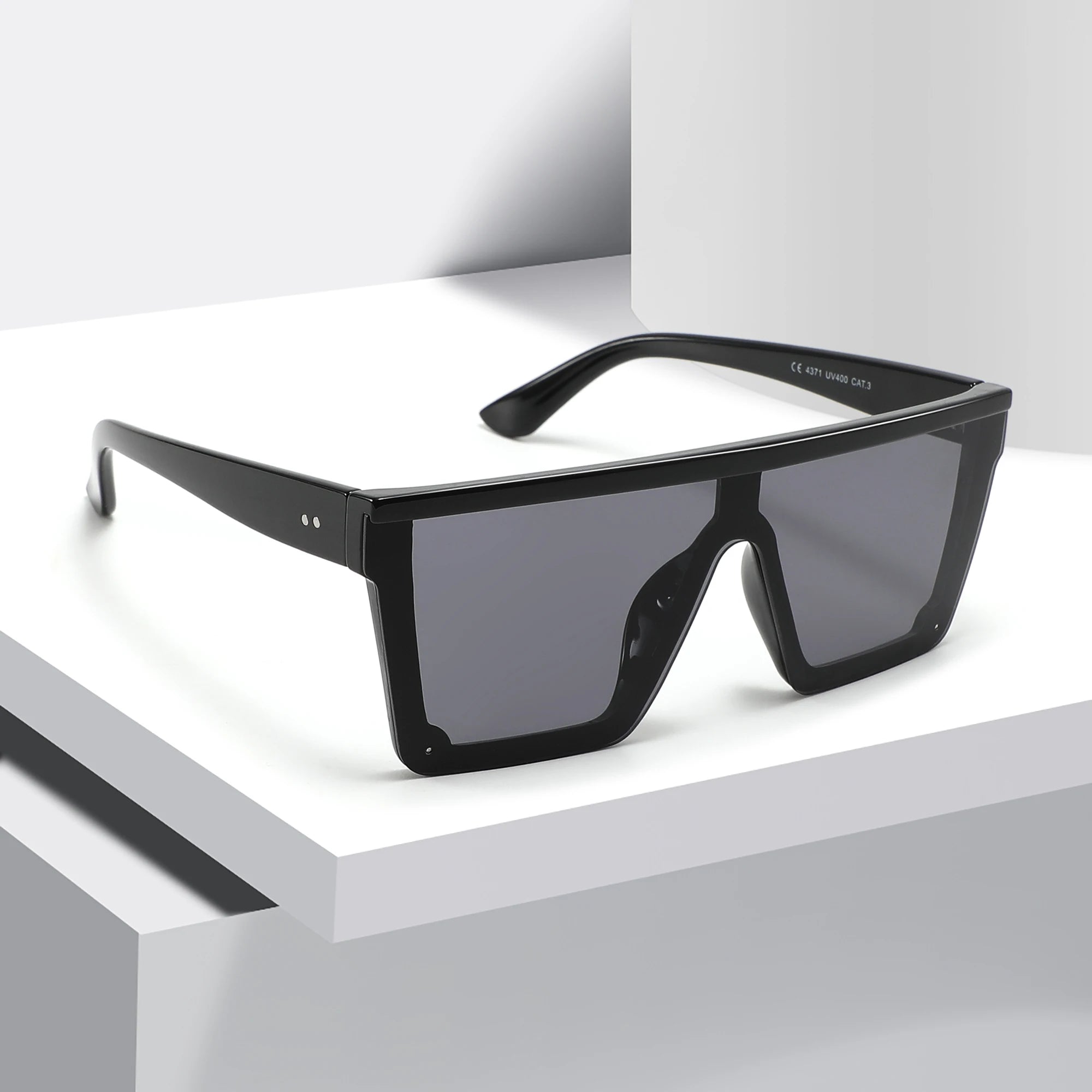 Oversized Shades Sunglasses Men Black Fashion Square Sun Glasses Mirror Vintage Retro Glasses Female Women Lentes De Sol