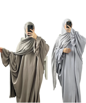 Modest Eid Women Prayer Abaya Solid Color Dress Popular Crepe Fabric Special Sleeves Dresses for Women L0107