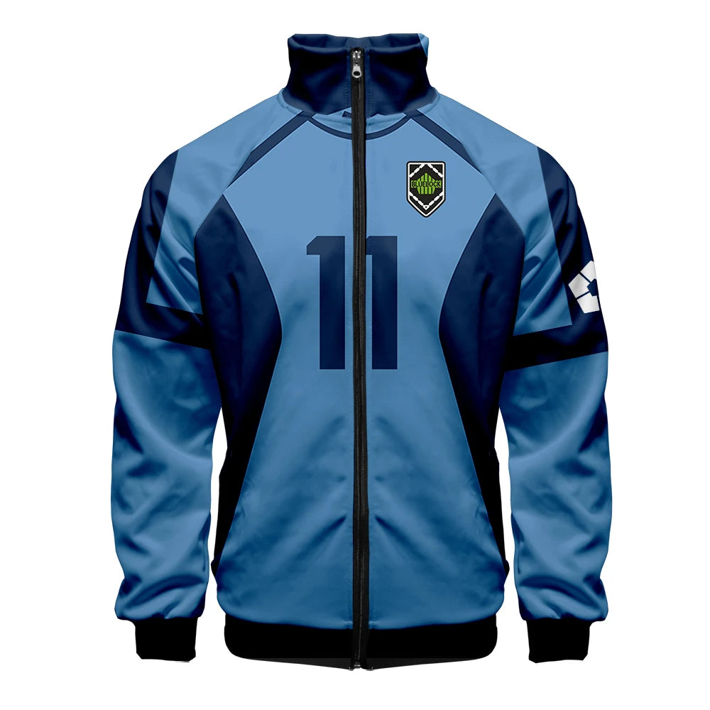 Fitspi Anime Cosplay Costume Uniform Men Zipper Stand Collar Jacket 3d Printed Baseball Jackets Harajuku Coats