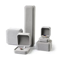 10 Colors Grey Flannel Jewelry Boxes for Ornaments Rings Necklaces Bracelets Earrings Bangles Velvet Storage Velvet Packing Box