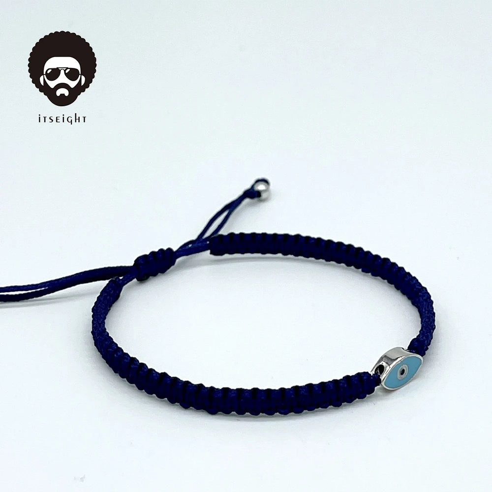 Europe and the United States Cross-border Hot-selling Jewelry Devil's Eye Color Rope Hand-woven Adjustable Knot Bracelet Wholesa