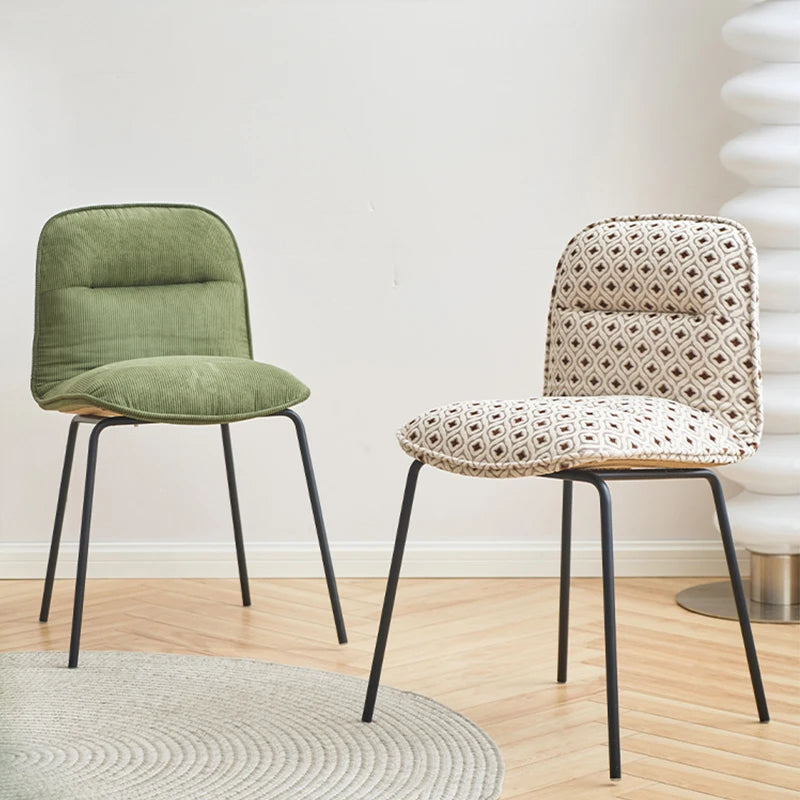 Modern Simple Dining Chair Fabric Backrest Chair Household Applicable Restaurant Hotel Desk Dresser Chair Wholesale