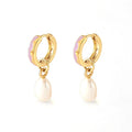 Designer Luxury Elegant Simple Drop Pearl Earrings 925 Silver Rhodium/Gold Plated for Wedding & Party