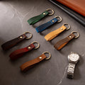 Promotional Custom Leather Keychain Minimalist Valet Key Ring for Corporate Gifts