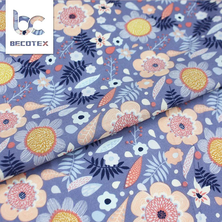 Floral Digital Printed 100% Cotton Dress Textile Soft Woven Cotton Fabric for Dress