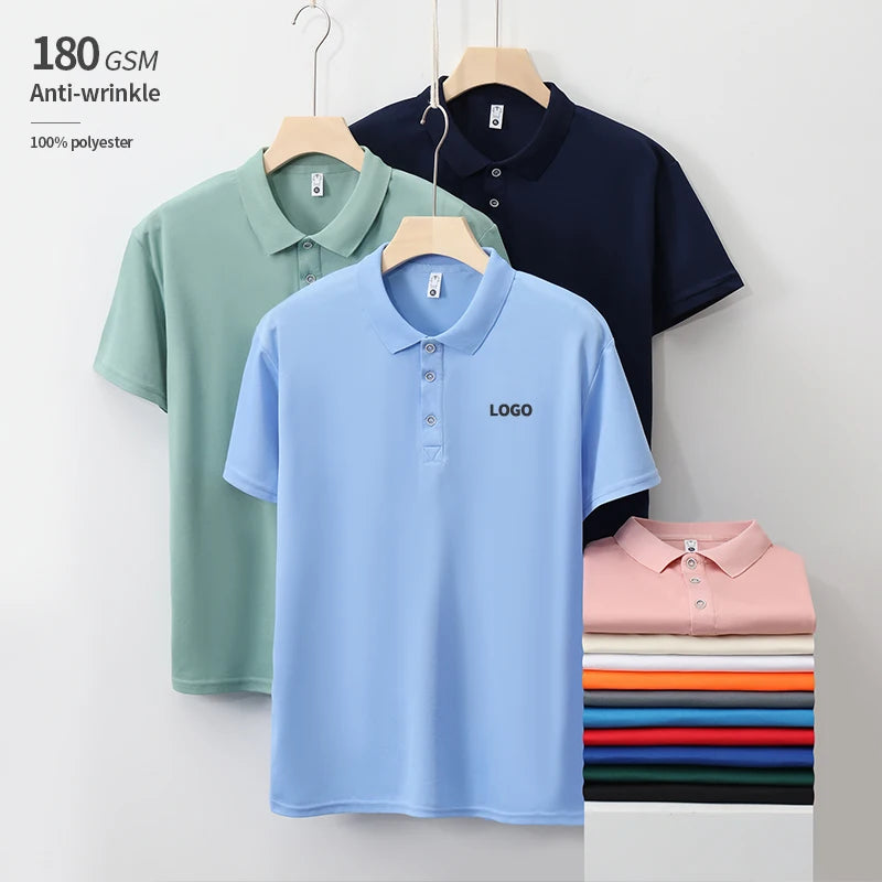 Leisure Polo Shirt Custom Embroidered logo T Shirt Plain Golf Polo Blank Short-sleeved Mens Polo Shirts