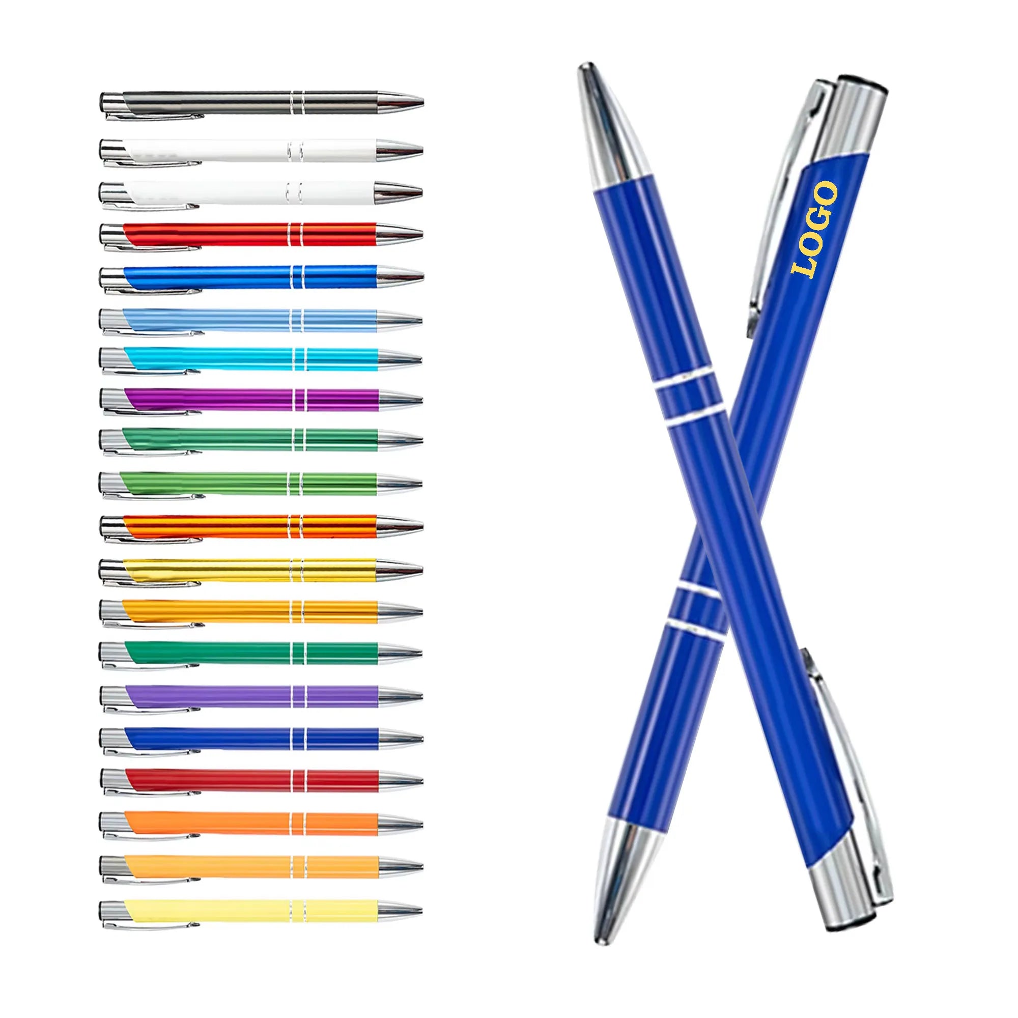 Custom Logo Printed Aluminium Metal Ballpoint Pen Promotional Gift with Personalised Design
