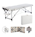S.W Beauty Bed Set White PU Leather Adjustable Portable Massage Table Spa Salon Commercial Use Bedroom Bathroom Camillas Para