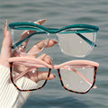 Custom 2025 Luxury Cat Eye Frame Irregular Anti-blue Light Glasses New Plain Fashion Flat Glasses Can Be Customized Wholesale
