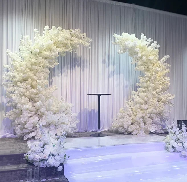 Y-I039 Customized Wedding Decoration Supplies Wedding Flowers Arch Cherry Blossom Moon Flower Arch for Wedding Ceremony Decor