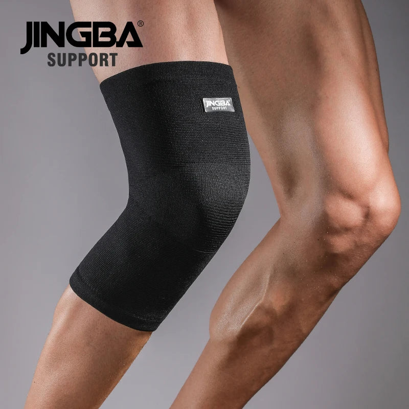JINGBA Customized Logo Classic Elastic Nylon Knee Support Brace Sports Basketball Baseball Knee Pad Support Knee Joint Protector