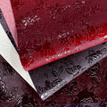 Solid Color Custom Vinyl Synthetic Leather Fabric Flower Embossed Faux Leather for for Bags Hair Bow Bracelet DIY