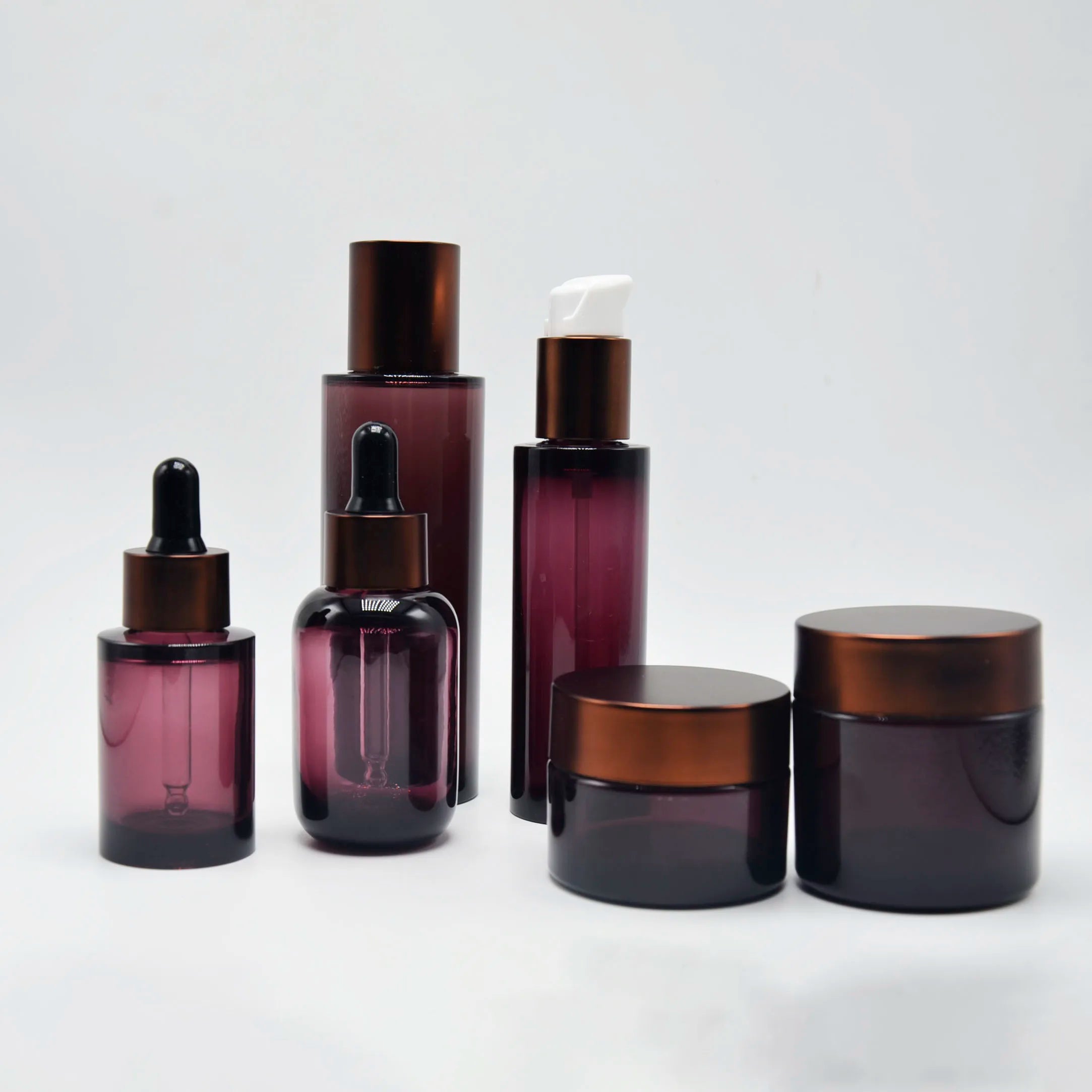 Special Color Empty Cosmetic Packaging Set 30ml 50ml 120ml 30g 50g Plastic Lotion Pump Dropper Toner Cosmetic Bottles and Jars