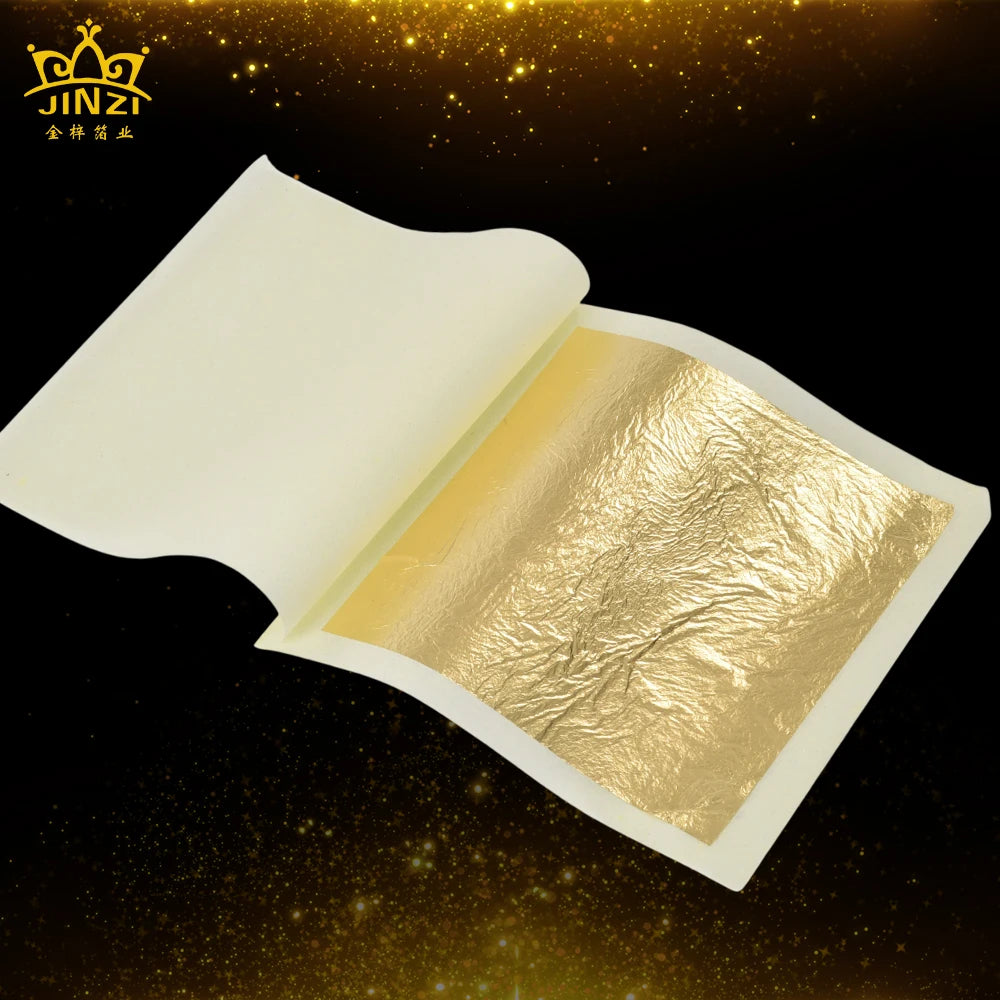 24k Chinese Gold Leaf 24 k Genuine Gold Foil Sheet for Furniture Coating