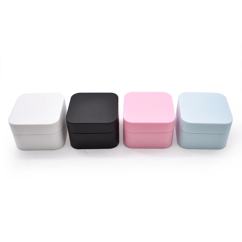 BPA Free Double Wall Square PP Matte Frosted Face Cream Jars Plastic Packaging for Cosmetics