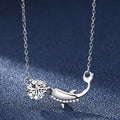Factory Wholesale 925 Sterling Silver 1Carat 6.5mm Dolphin Necklace Sparkling Moissanite Necklace for Women