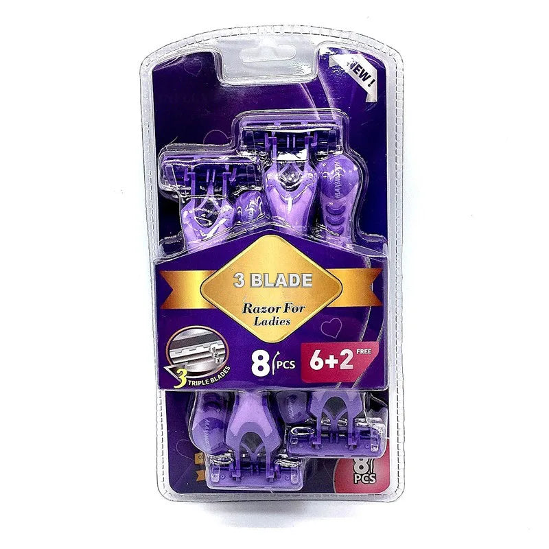 New Triple 3 Blades Shaving Blades Rubber Handle Razor Women and Men Shaving Razor