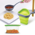 Foldable Triangle Kitchen Strainer with Food-Grade Silicone Colander Basket