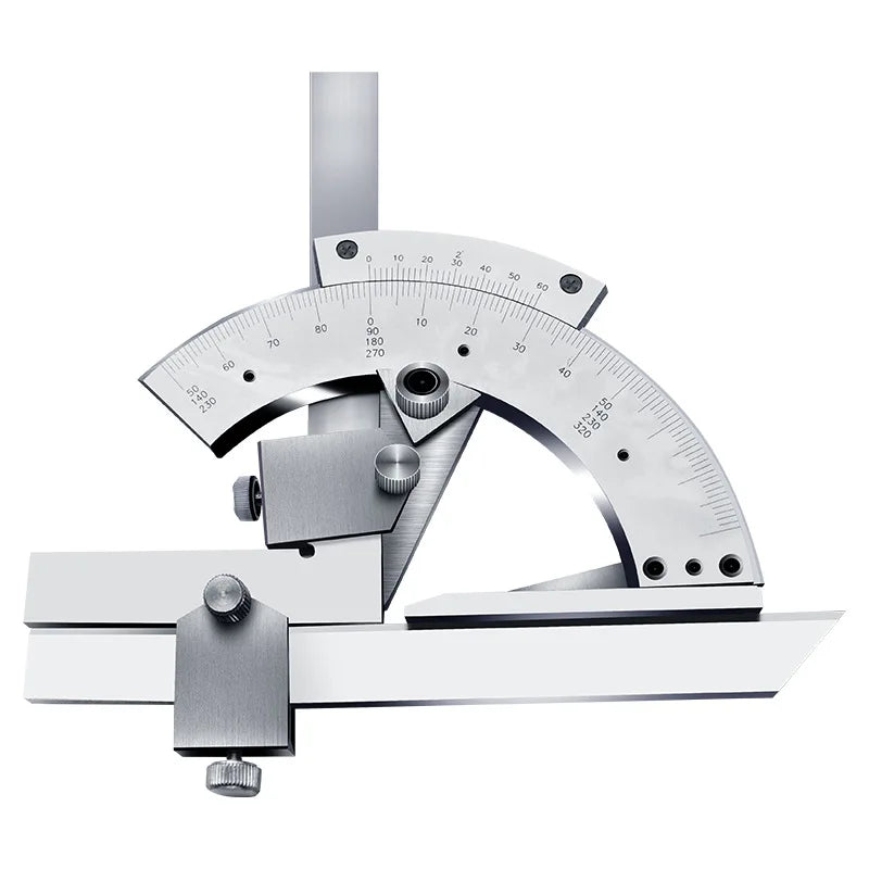 0-320Universal Stainless Steel Vernier Bevel Protractor Angle Finder for Woodworking Precision Angle Measuring Finder Ruler Tool