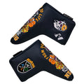 Competitive Pricing Custom OEM Logo Plush Fabric Magnetic Closure Black Blade Mallet Golf Head Covers