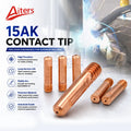 Euro MB15AK MIG Welding Contact Tip M6x25 CuCrZr Copper MIG Torch Consumables Replacement Parts