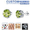 Art Nouveau Unique Jewelry Vintage Fine Filigree Large Sapphire Sterling Silver Stud Earrings for Women 925 Silver