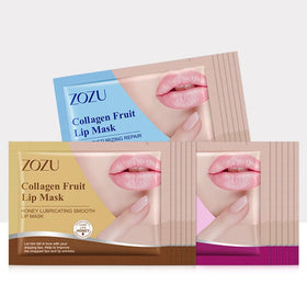 ZOZU Collagen Fruit Peach Milk Honey Lip Mask Sheets Hydrating Nourishing Anti-Chapping Lip Patch