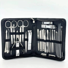 Rainbow Color 15-piece Manicure Kit Set with Art Nail Clippers Acne Needles Dead Leather Shovels Eyebrow Clips Manicure Sets