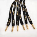 10mm Printed logo Thick Woven Drawcord with Metal Tips