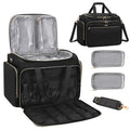 For PU Zipper Large Waterproof Resistant Heat-insulating Adjustable Dividers High Capacity Makeup Bag Trolley Case