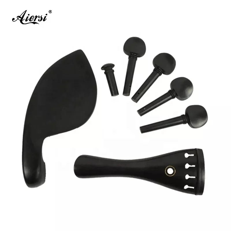 Wholesale Sinomusik Advanced Set of Ebony or Jujube Wood Violin Chin Rest Violin Cheek Rest and Knob Violin Accessories