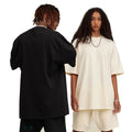 300GSM Cotton T Shirts  Heavyweight Oversized Crew Neck 100% Cotton With Custom Label Custom Screen Printed T Shirts
