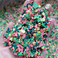 1000g DIY Craft Slime Sprinkles Christmas Tree Cane Candy Cane Snowflake Acrylic Beads Mix Polymer Clay Sprinkles Slices