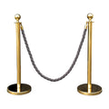 VIP Series Gold Stainless Steel Rope Stanchion Poles Red Carpet Runner Polish Queue Manager Barrier