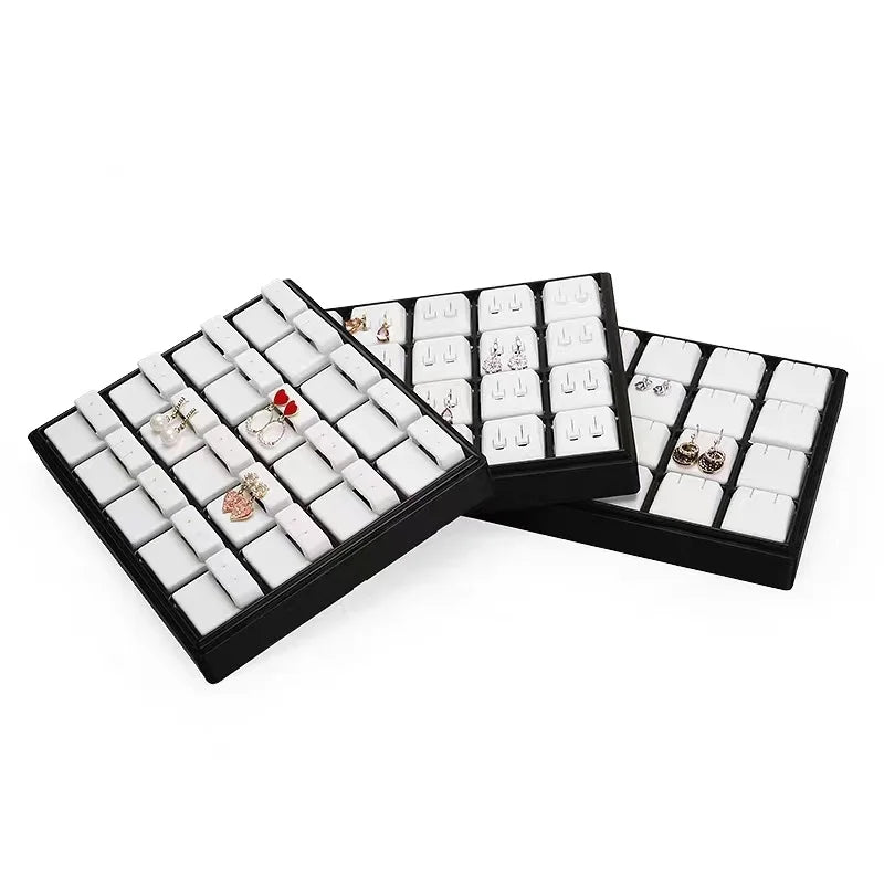 DOC Fashion Luxury Jewelry Display Tray Ring Earrings Pendant Storage Box
