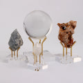Hot Sale Luxury Varnished Acrylic Display Rack 8*8*7.5 cm for Fossils Minerals Rocks Crystal Ball or Stone Holder MegaBDM