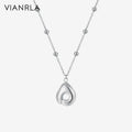 VIANRLA 925 Sterling Silver Bead CuteFashion Chain Chunky Pendant Chain Necklace  for Women