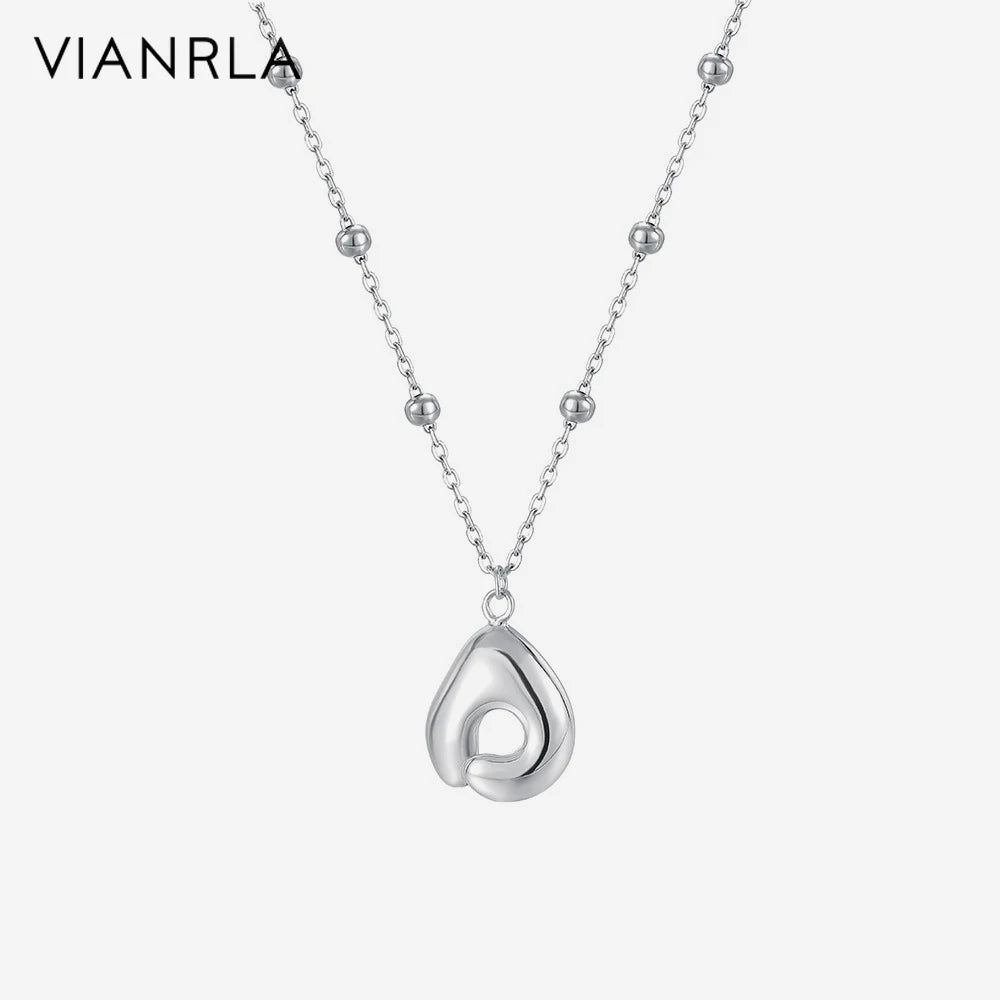 VIANRLA 925 Sterling Silver Bead CuteFashion Chain Chunky Pendant Chain Necklace  for Women