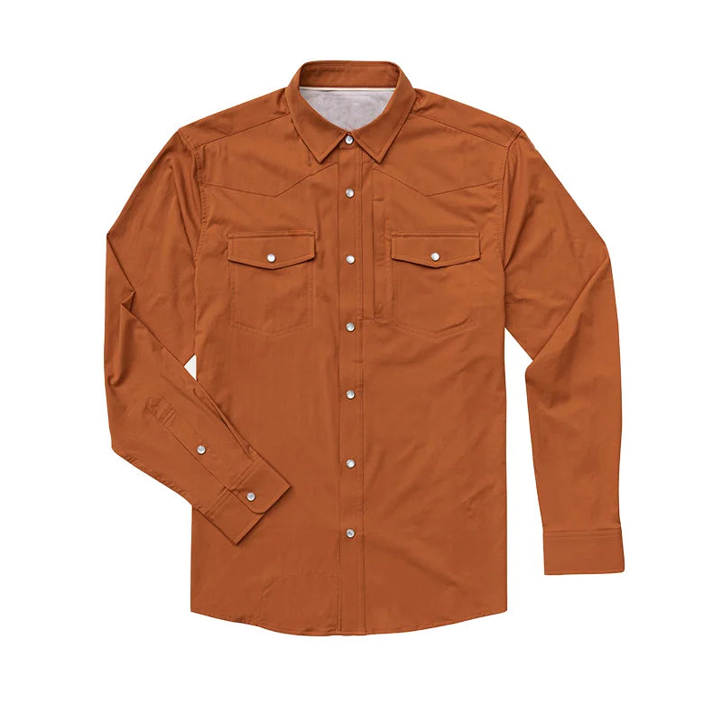 Custom Unisex Button Shirt Pockets UPF50 UV Protection Quick Dry Long Sleeve Fishing Shirt Spandex/Polyester Heat-Transfer