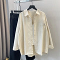 M-3XL Women Boyfriend Style Cotton Blouses Autumn Long Sleeve Turn Down Collar Womens Cotton Tops and Blouses Blusas Spring New